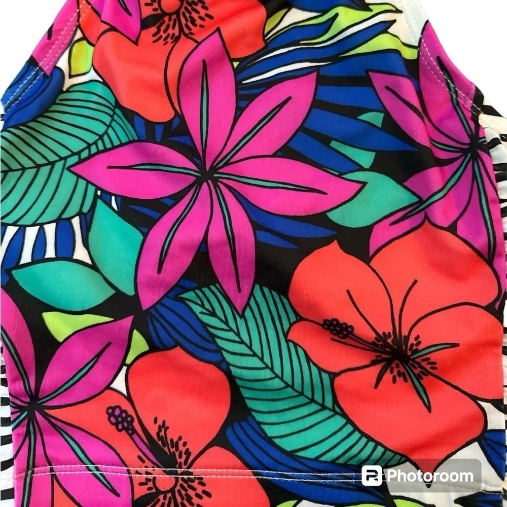 Gymboree tankini top size 10-12 girls‎ NWT floral tropical print